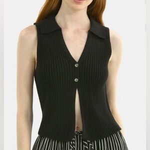 No Boundaries Black Sleeveless Ribbed Top